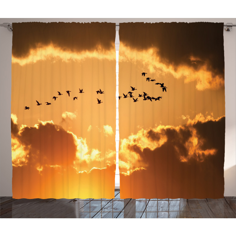 Flyingt Sunset Freedom Curtain