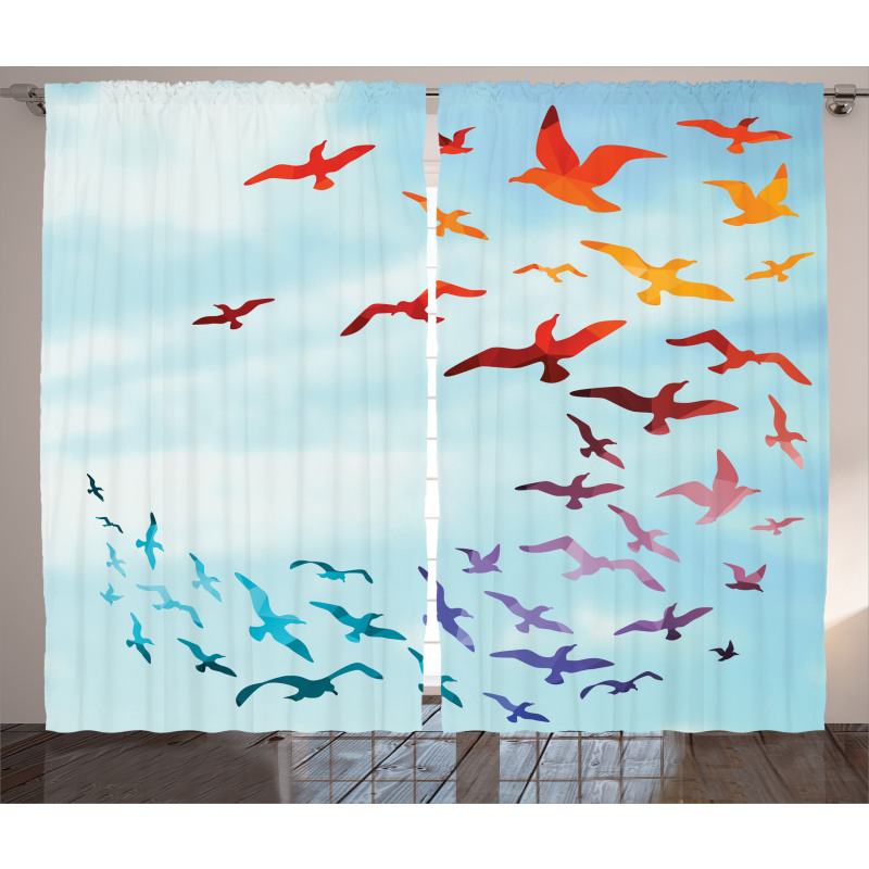 Flying Freedom Sky Art Curtain
