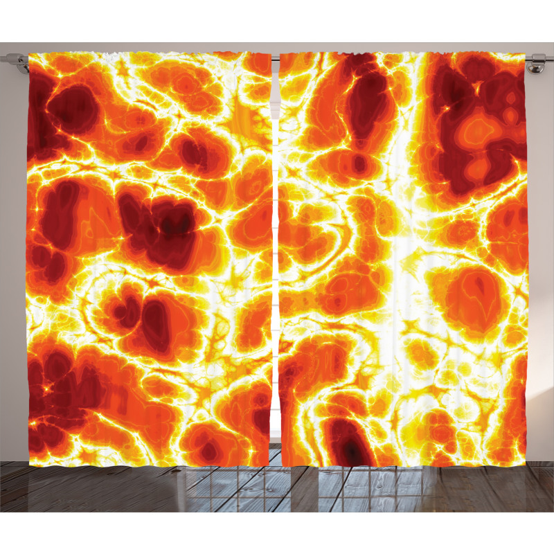 Hot Burning Lava Fire Curtain