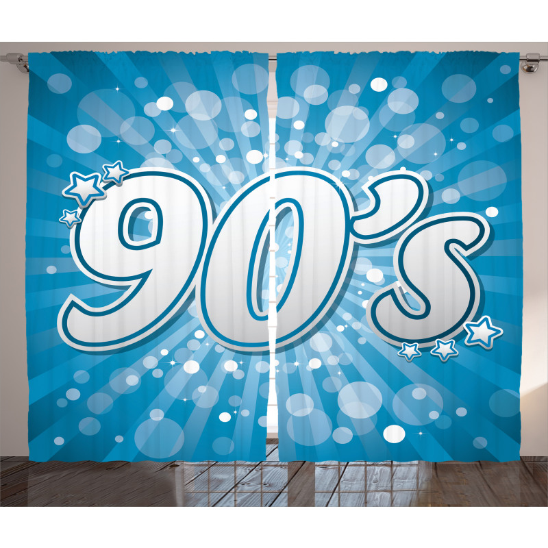90s Pop Art Star Retro Curtain