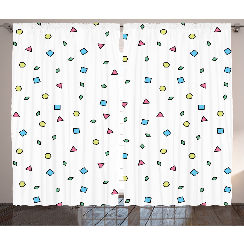 Colorful Geometric Shape Curtain