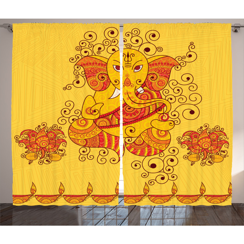 Bohemian Thai Elephant Curtain