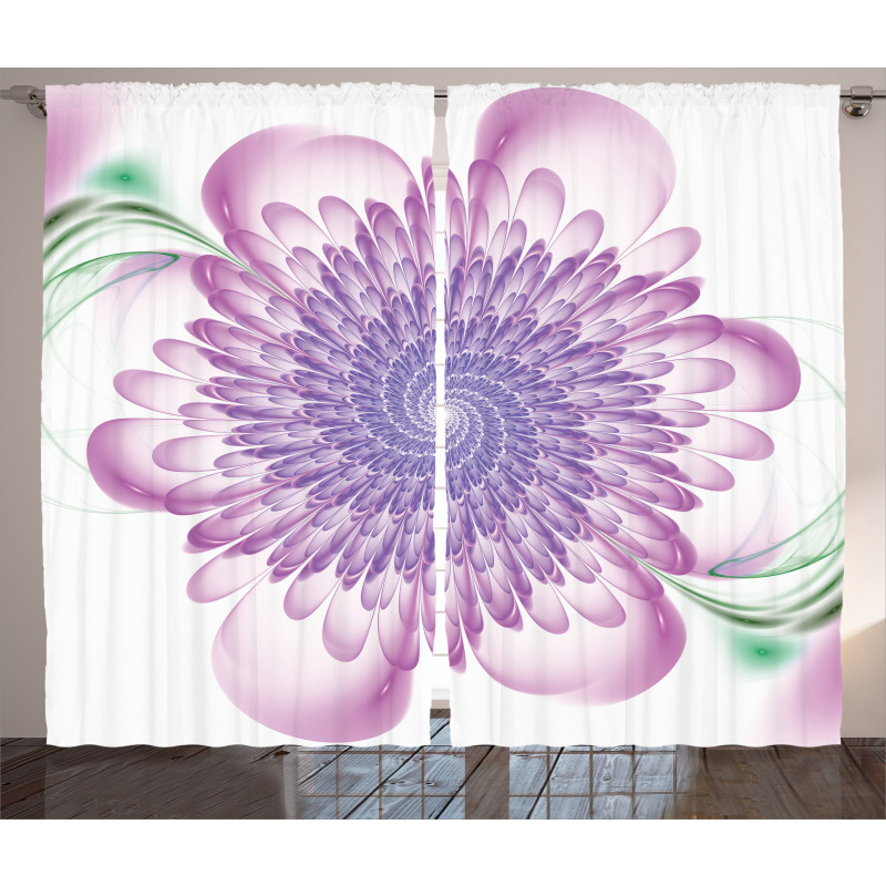 Floral Harmonic Spirals Curtain