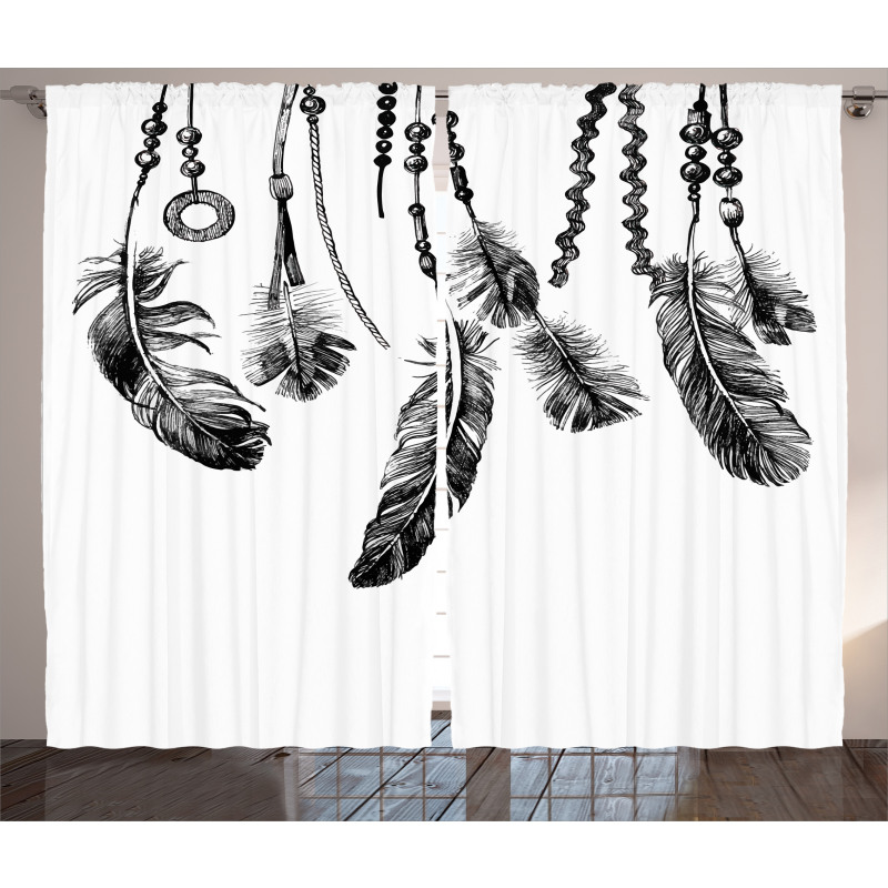 Native Feathers Curtain