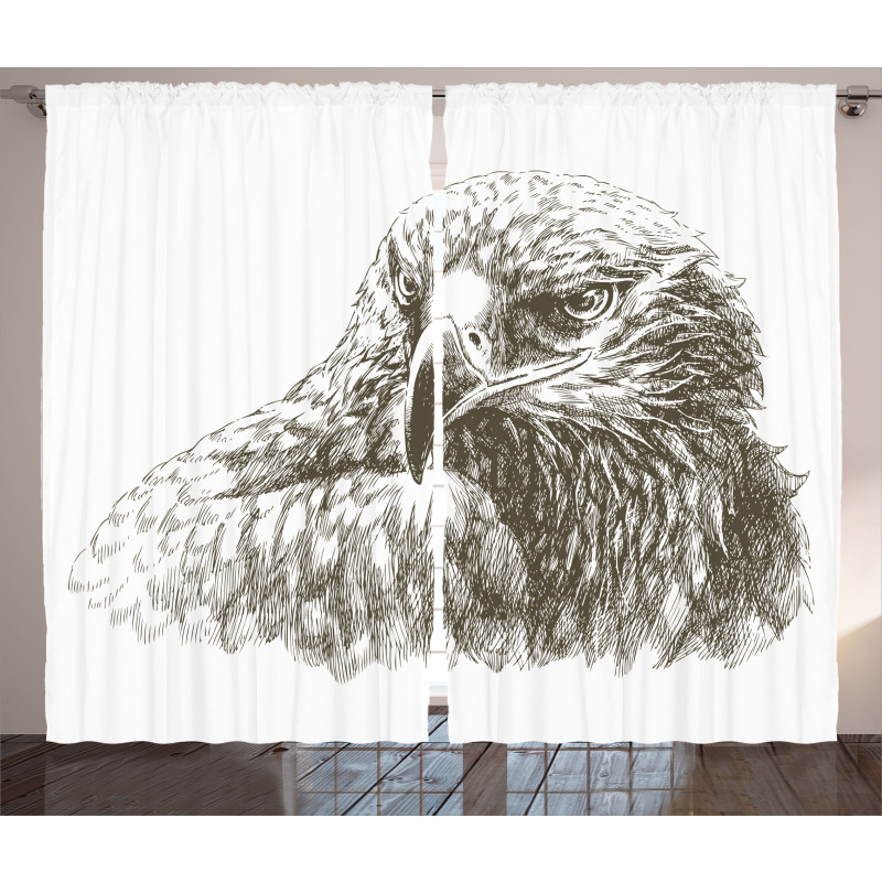 Eagle Wildlife Art Curtain