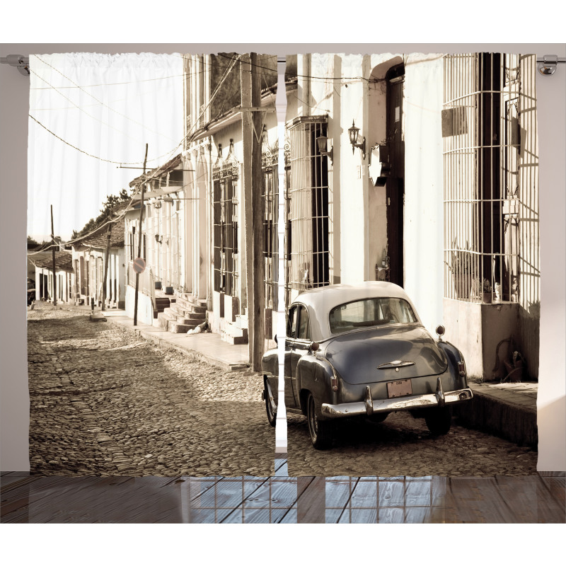 Old Car Cuba Street Curtain
