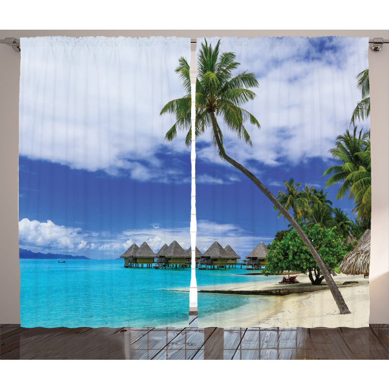 Island Pasific Ocean Curtain