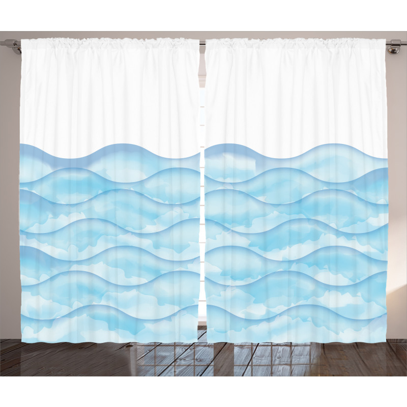 Sea Ocean Waves Art Curtain