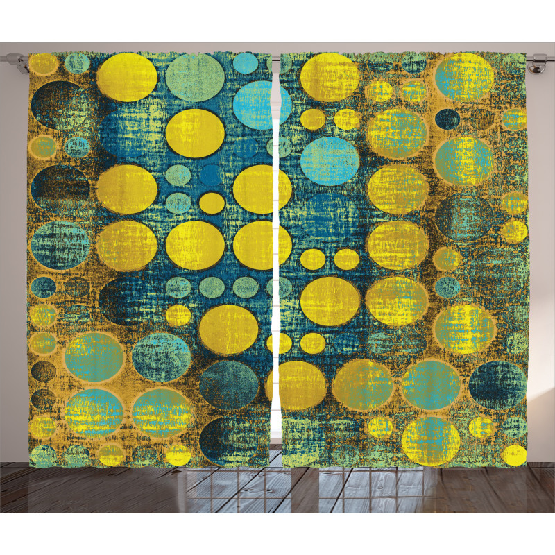 Groovy Polka Dots 60s Curtain