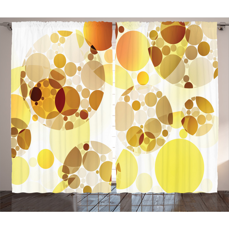 Graphic Polka Dots 50s Curtain