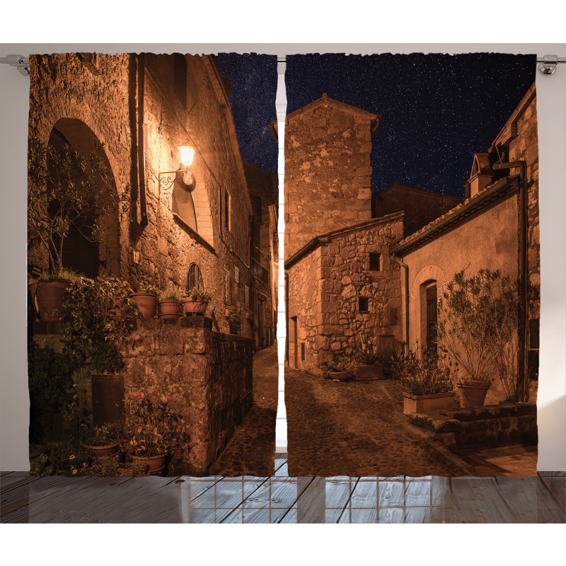 Medieval Town Street Curtain