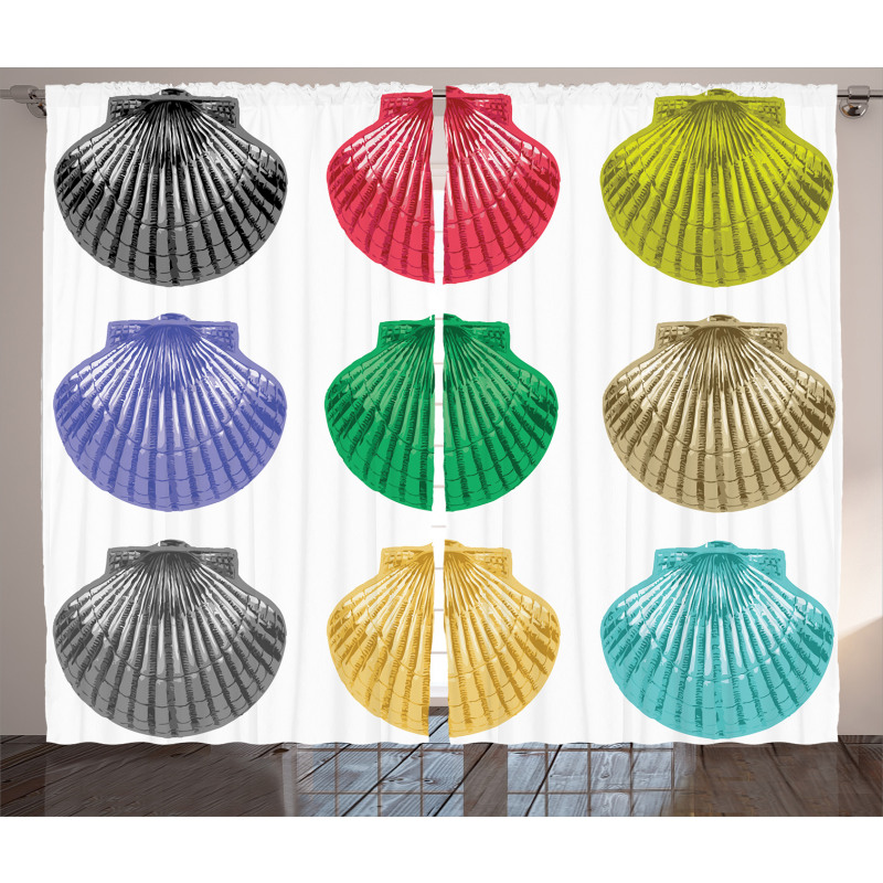 Seashells Composition Curtain