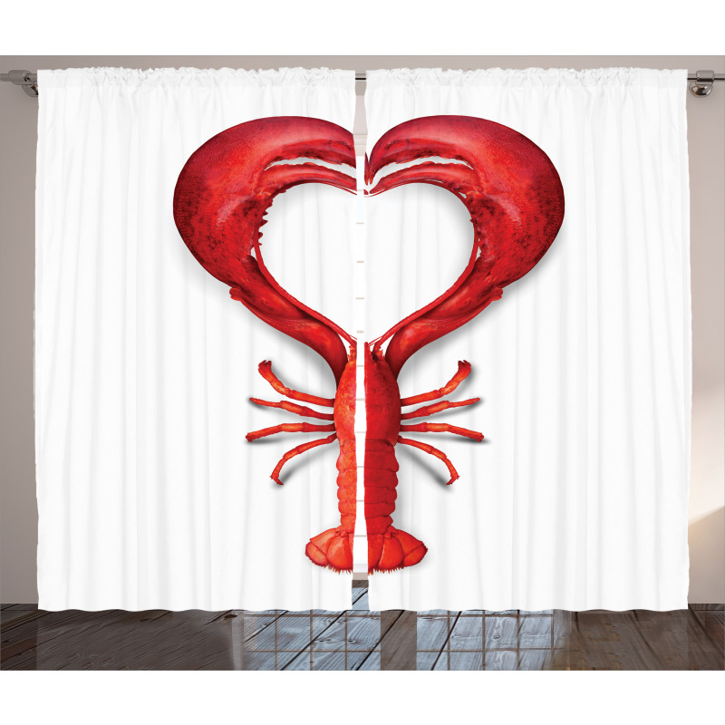 Seafood Lobster Heart Curtain