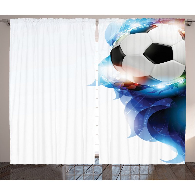 Ball Graphic Game Sports Curtain