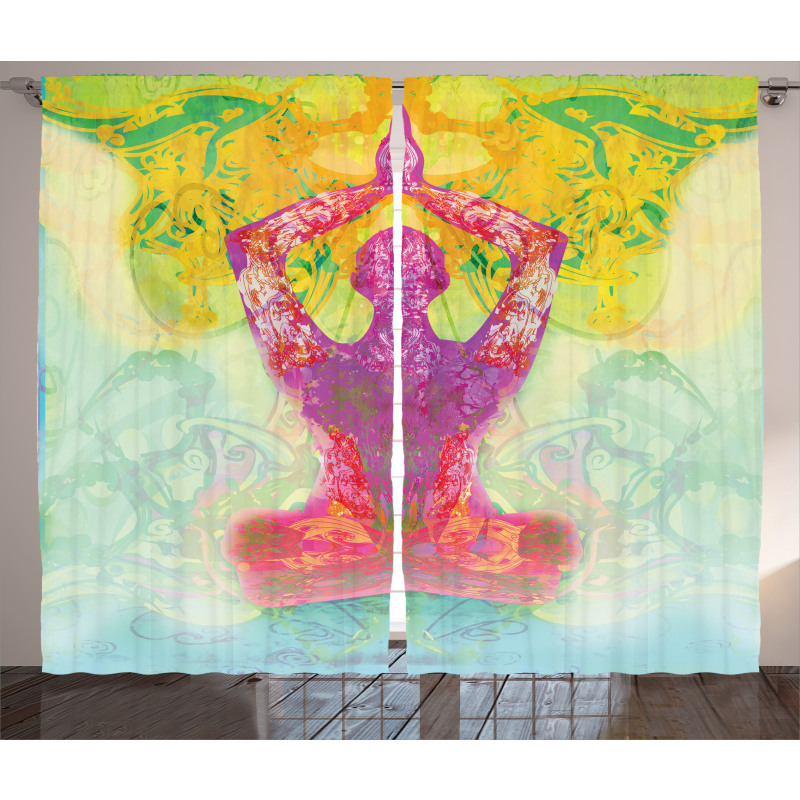 Men in Meditation Curtain