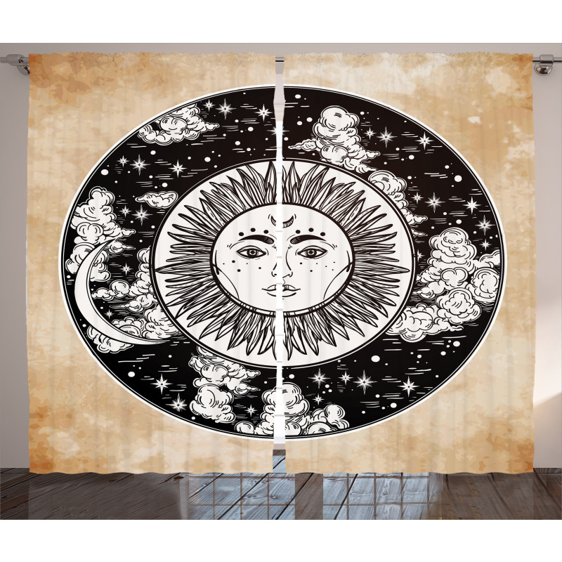 Sun Face Moon Curtain
