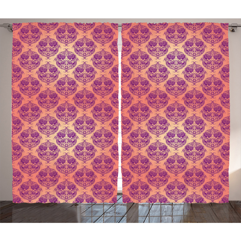 Flower Roses French Curtain