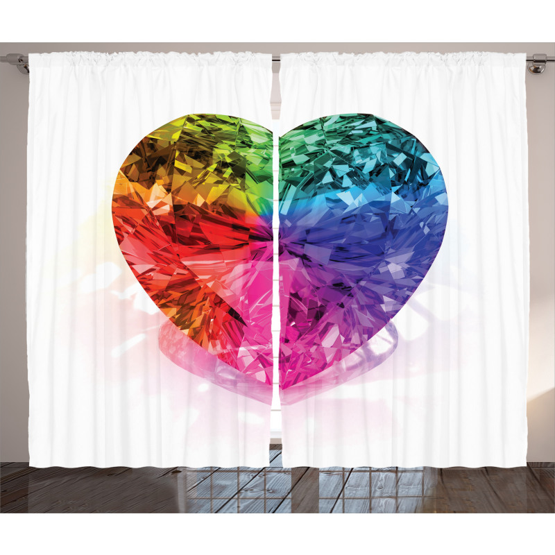 Love Heart Romance Curtain