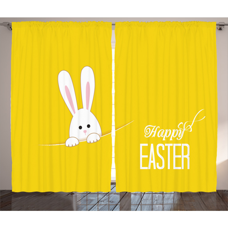 Easter Rabbit Bunny Curtain
