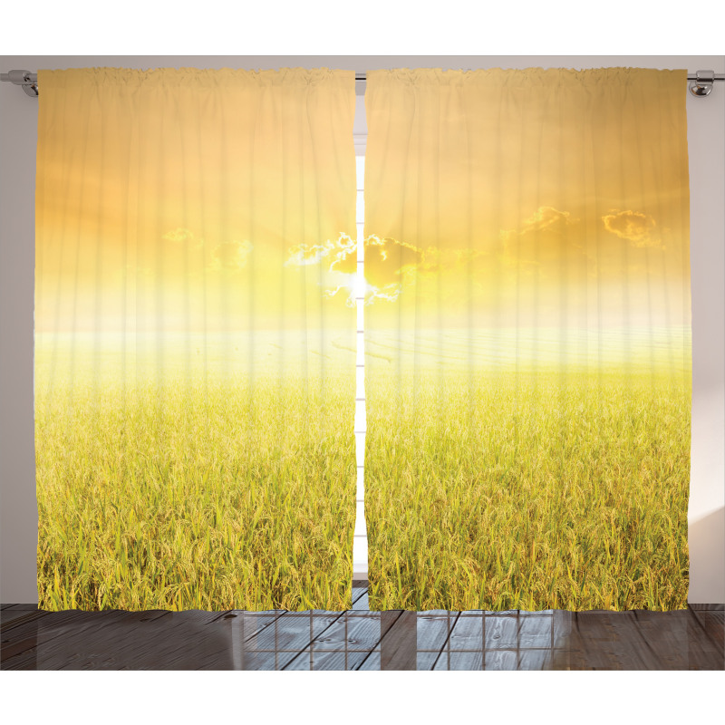 Farm Countryside Field Curtain