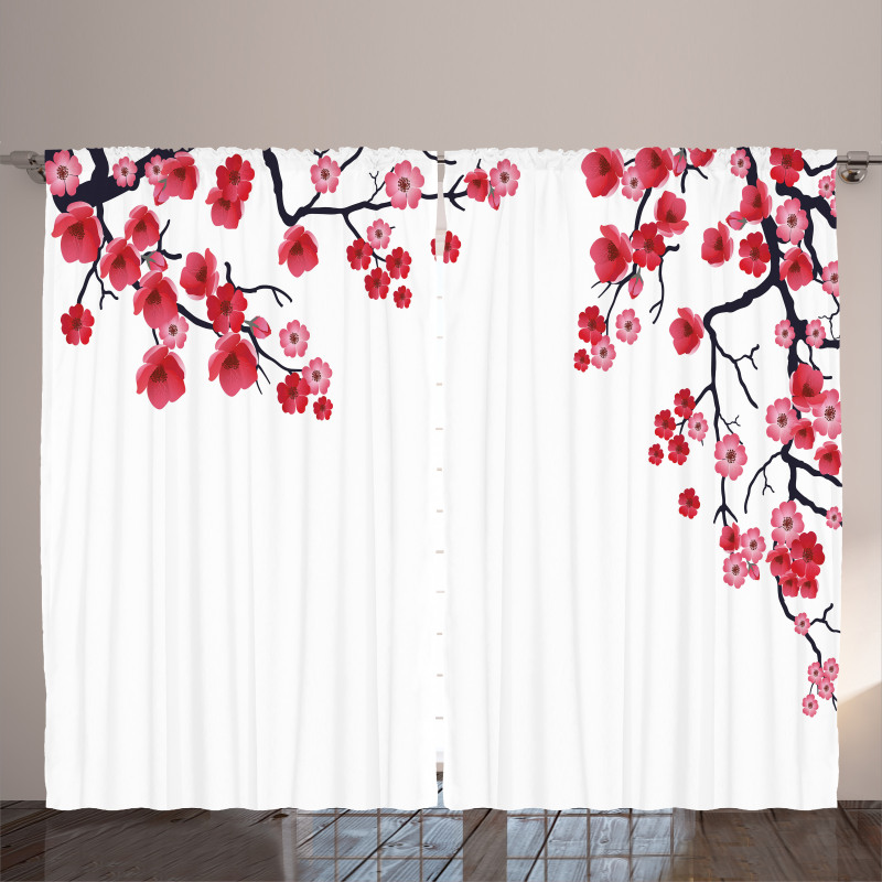 Sakura Branch Petal Curtain