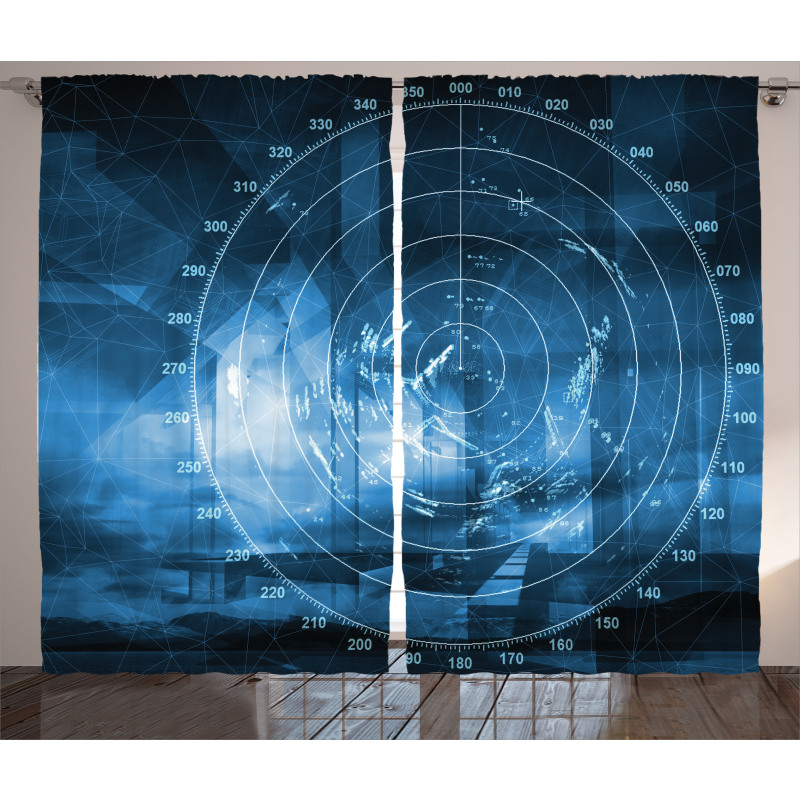 Digital Futuristic Ship Curtain