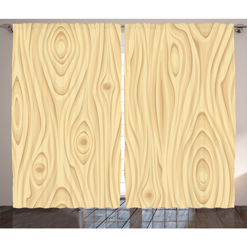 Wooden Texture Organic Curtain