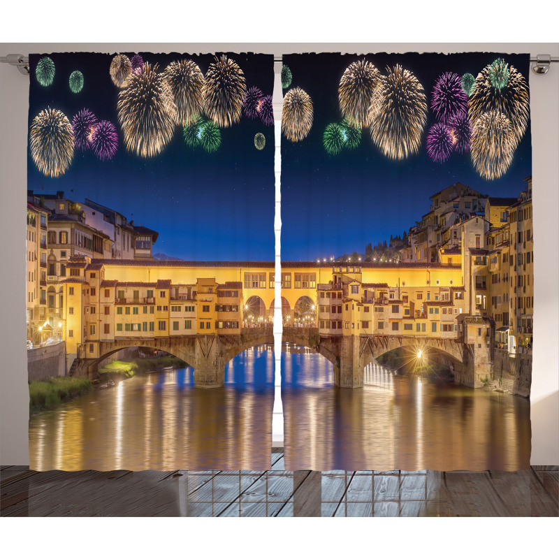 Night Panoramic View Curtain