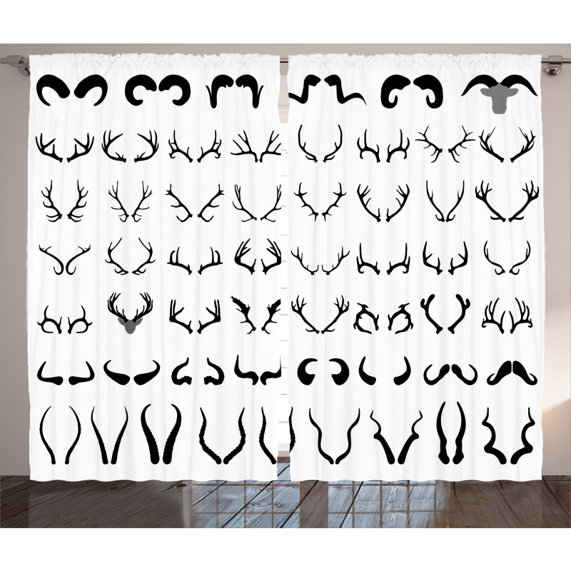 Horns of Antelope Buffalo Curtain