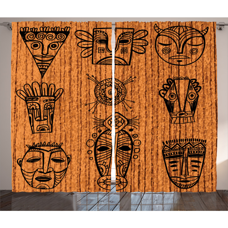 Native Masks Curtain
