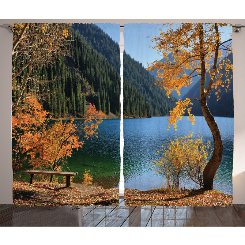 Lake Forest Autumn Tree Curtain