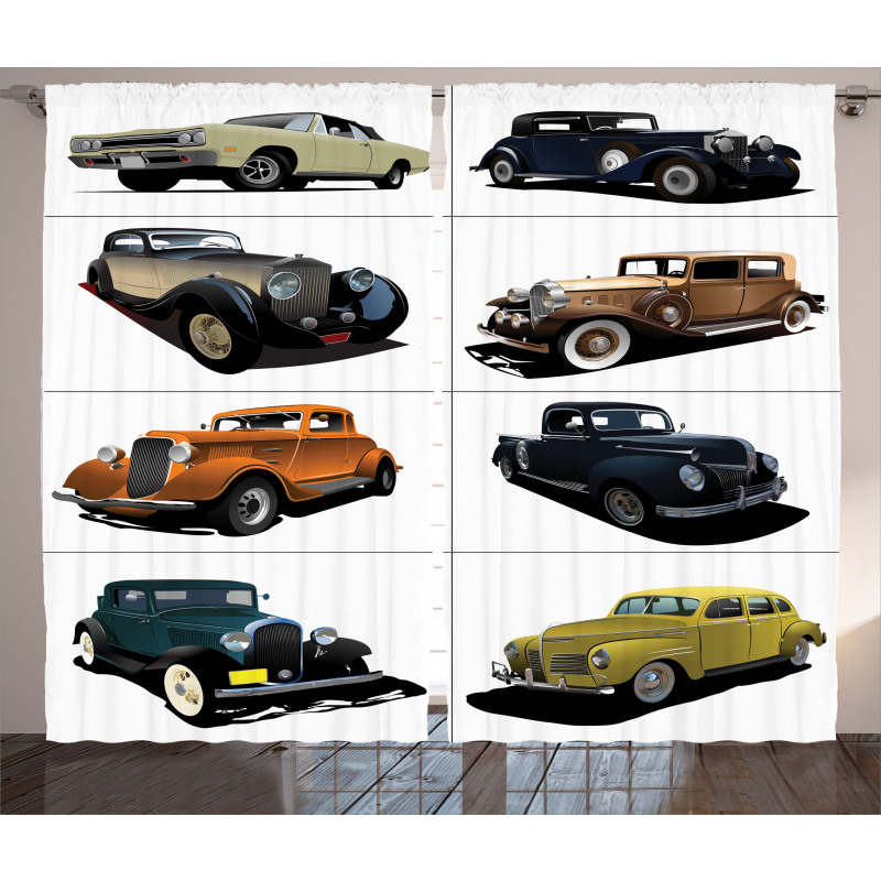 Collage of Fifties Car Curtain