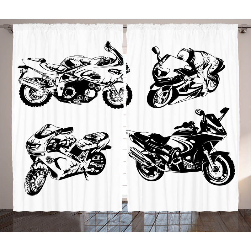 Motorbikes Curtain