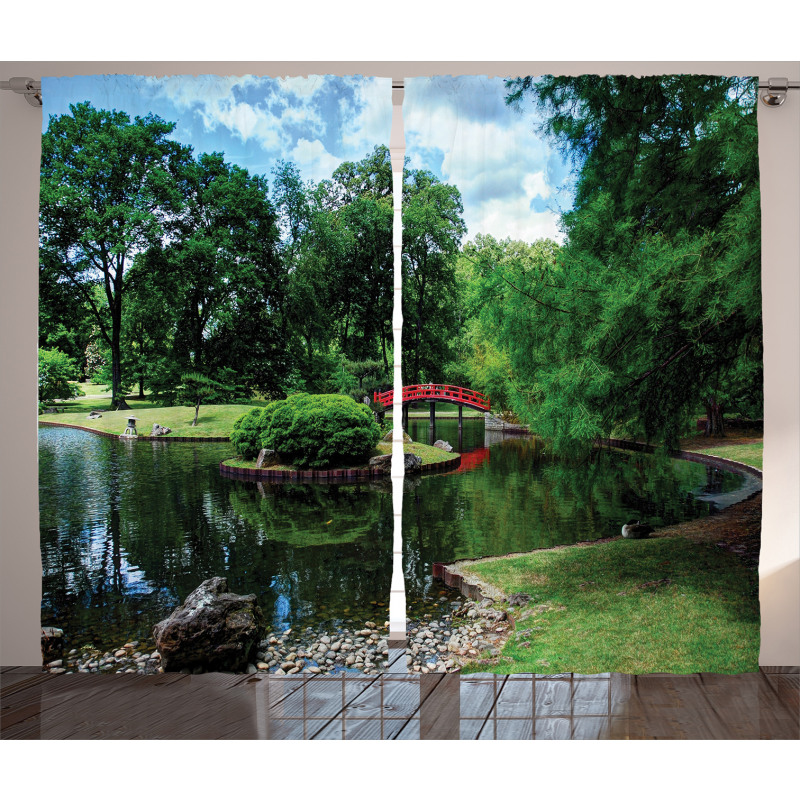 Japanese Garden Lake Curtain
