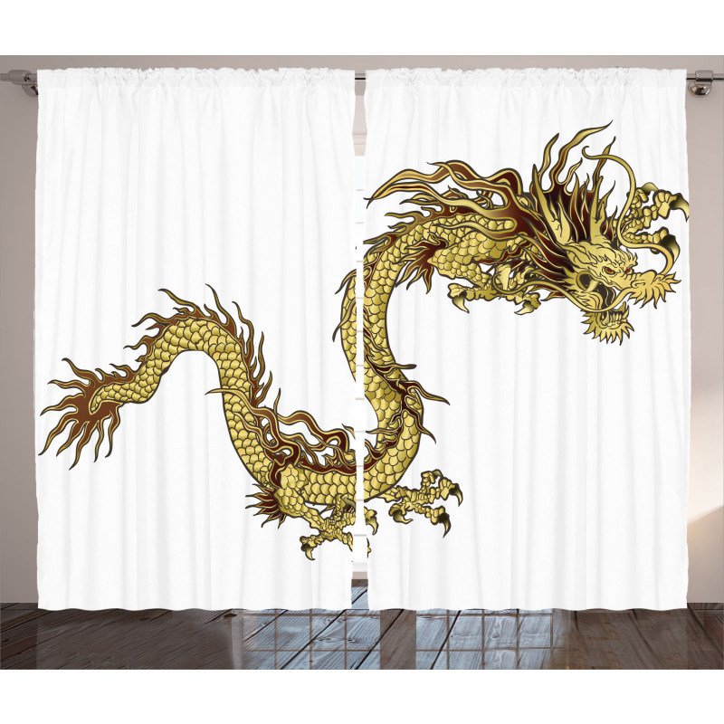 Fire Dragon Astrology Curtain