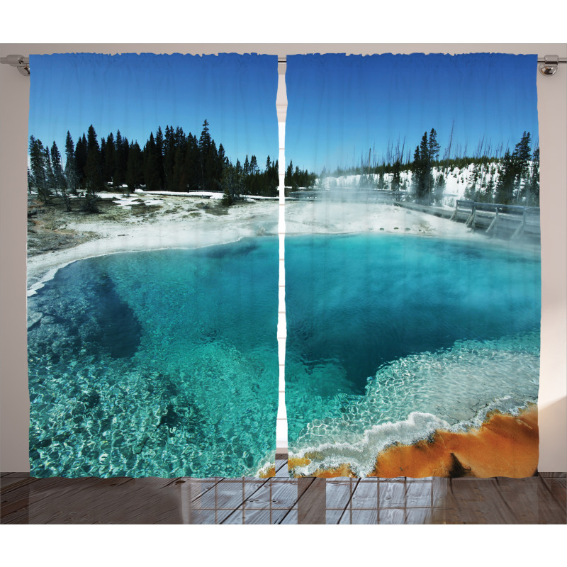 Snowy Forest Pool Curtain