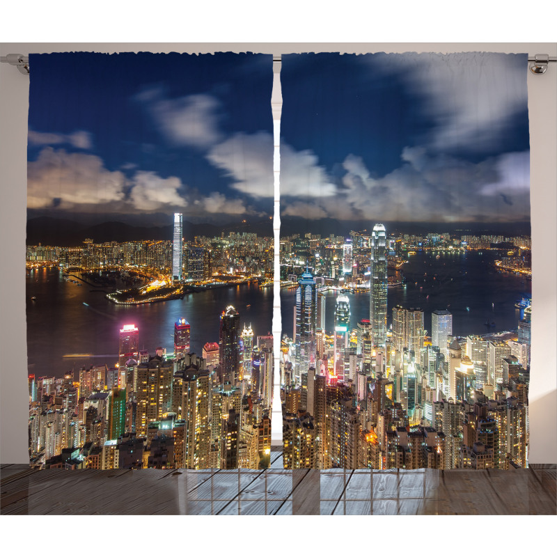 Night View Hong Kong Curtain