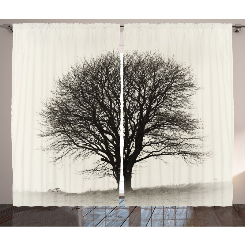 Branch Tree Field Curtain