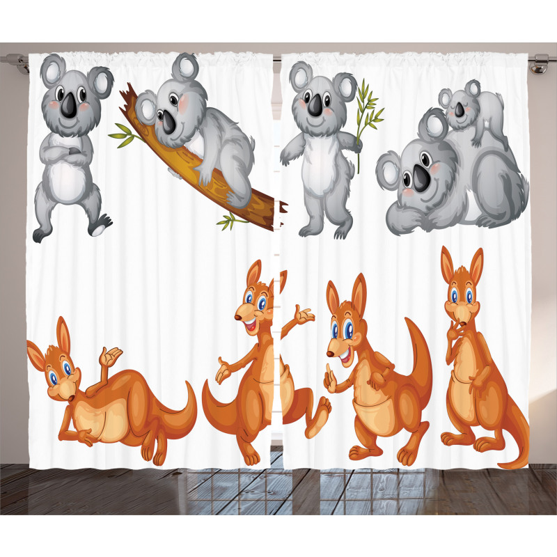 Kangaroos Koalas Curtain