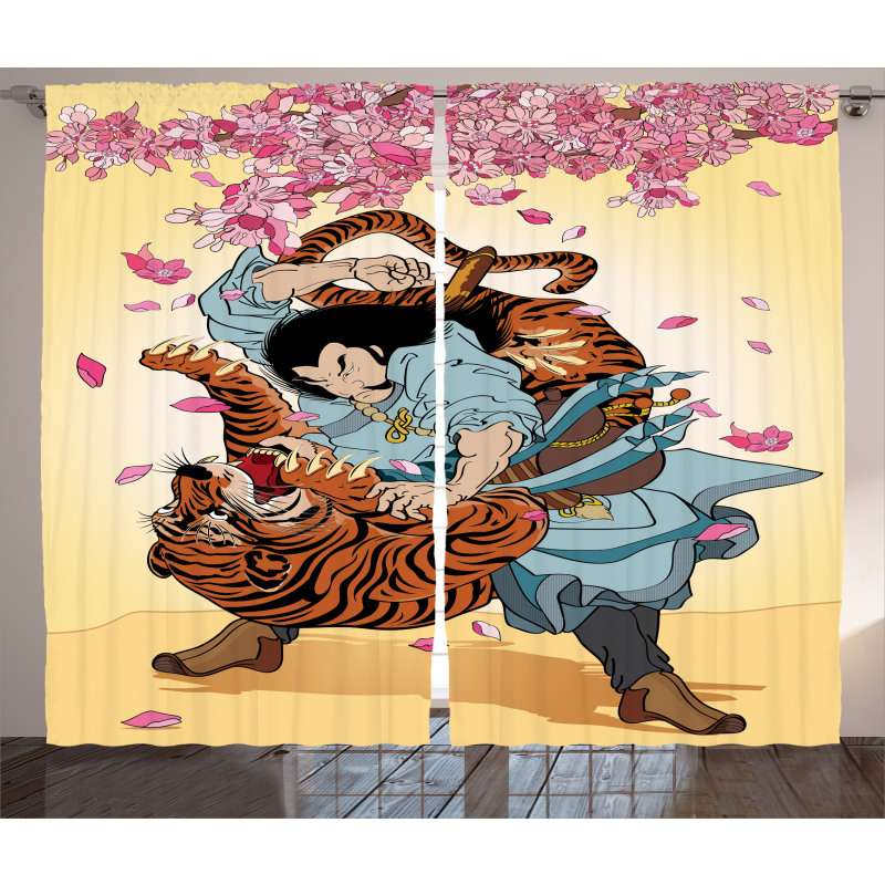 Samurai and Tiger Curtain
