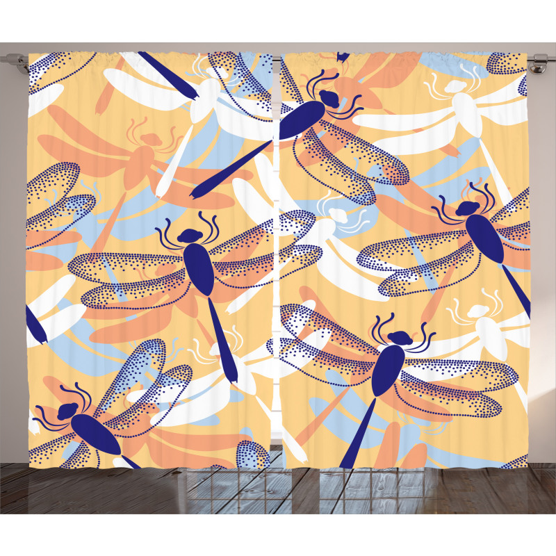 Dragonfly Pattern Boho Curtain