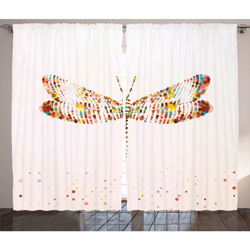 Majestic Dragonfly Art Curtain