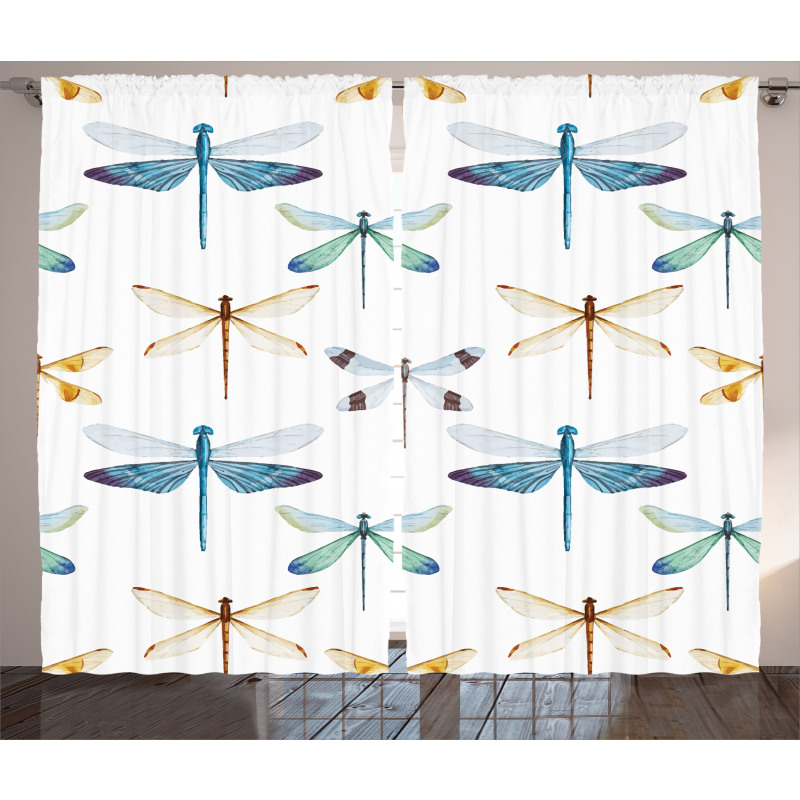 Regular Lines Insects Curtain