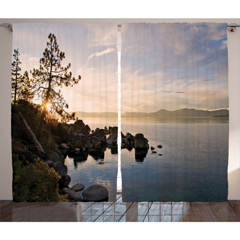 Lake Tahoe at Sunset Curtain