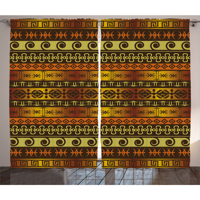 Geometric Indigenous Art Curtain