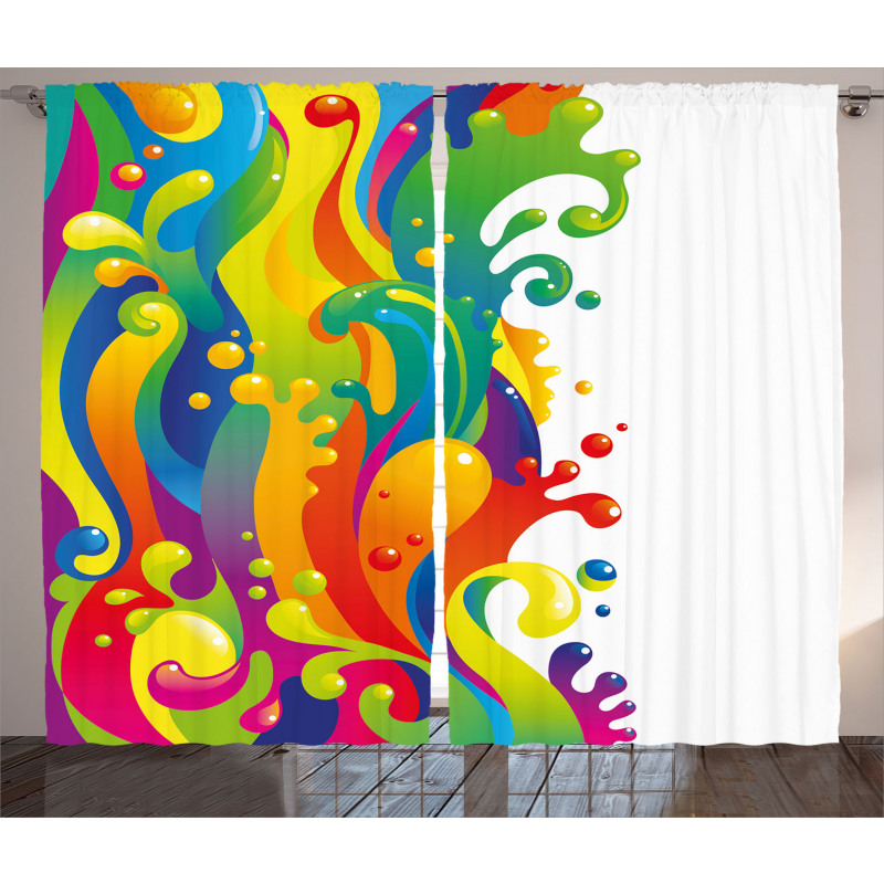 Rainbow Splash Curtain