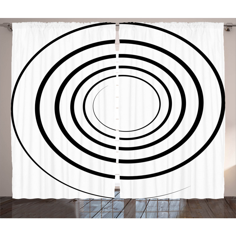 Spiral Shape Monochrome Curtain