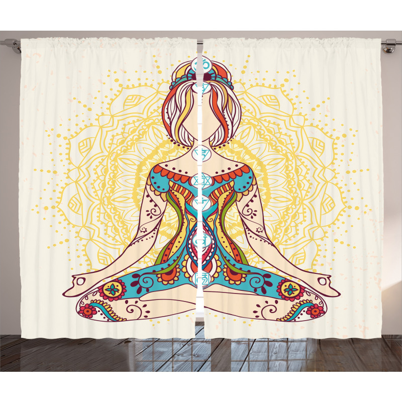 Lotus Pose Inner Peace Curtain