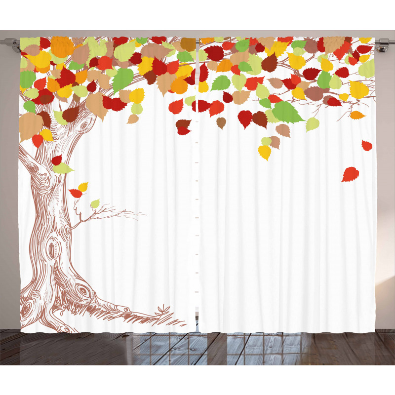 Mother Earth Theme Trees Curtain