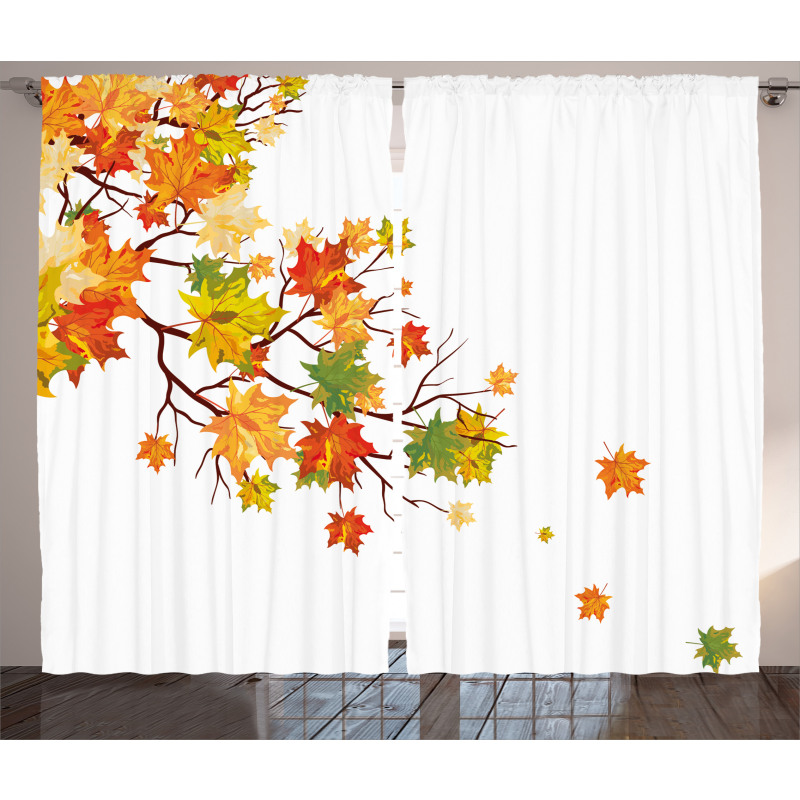 Autumn Foliage Maple Leaf Curtain